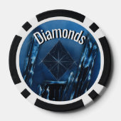 Lot De Jeton De Poker Chip de poker Diamant Bleu (Verso)