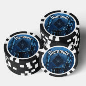 Lot De Jeton De Poker Chip de poker Diamant Bleu (Empiler)
