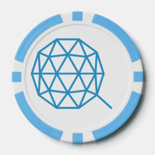 Lot De Jeton De Poker Chip de poker en argile de crypto-monnaie QTUM