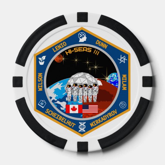 Lot De Jeton De Poker Chip de poker HI-SEAS Mission III (Recto)