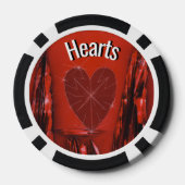 Lot De Jeton De Poker Chip de poker Red Heart (Verso)