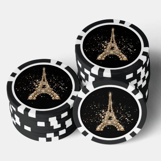 Lot De Jeton De Poker Chip de poker Tour Eiffel (Empiler)
