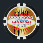 Lot De Jeton De Poker Chip du casino Las Vegas 40th Birthday<br><div class="desc">Ces jetons de casino de 40e anniversaire sont parfaits pour les fêtes de Las Vegas - fait une faveur amusante et mémorable d'anniversaire jalon! Très facile à customiser,  mais si vous avez besoin d'aide ou de révisions,  envoyez-moi un courriel à cheryl@cheryldanielsart.com. Design par Cheryl Daniels © 2016.</div>