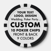 Lot De Jeton De Poker Chips de casino personnalisés BLACK Poker personna (Recto)