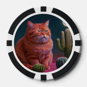 Lot De Jeton De Poker Chips de poche Lucky pour Amoureux de les chats