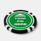 Lot De Jeton De Poker Chips de poker - Ajouter votre image - Noir (Simple)