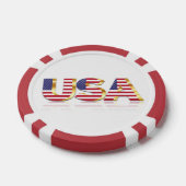 Lot De Jeton De Poker Chips de Poker American Flag USA (Simple)