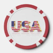 Lot De Jeton De Poker Chips de Poker American Flag USA (Verso)