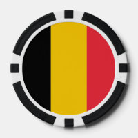 Chips de poker avec Drapeau de Belgique