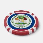 Lot De Jeton De Poker Chips de poker avec Drapeau de Belize (Simple)