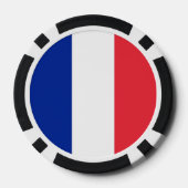 Lot De Jeton De Poker Chips de poker avec Drapeau de France (Verso)