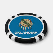 Lot De Jeton De Poker Chips de poker avec Drapeau de l'Oklahoma (Simple)