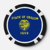 Lot De Jeton De Poker Chips de poker avec Drapeau de l'Oregon (Verso)