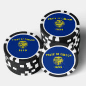 Lot De Jeton De Poker Chips de poker avec Drapeau de l'Oregon (Empiler)
