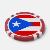 Lot De Jeton De Poker Chips de poker avec Drapeau de Porto Rico (Simple)