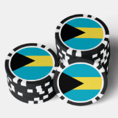 Lot De Jeton De Poker Chips de poker avec Drapeau des Bahamas (Empiler)