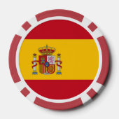 Lot De Jeton De Poker Chips de poker avec Drapeau d'Espagne (Verso)