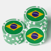 Lot De Jeton De Poker Chips de poker avec Drapeau du Brésil (Empiler)