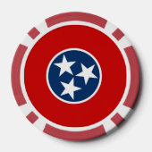 Lot De Jeton De Poker Chips de poker avec Drapeau du Tennessee (Verso)