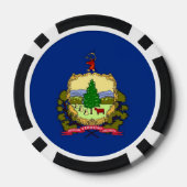 Lot De Jeton De Poker Chips de poker avec Drapeau du Vermont (Verso)
