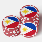 Lot De Jeton De Poker Chips de poker avec le drapeau des Philippines (Empiler)