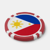 Lot De Jeton De Poker Chips de poker avec le drapeau des Philippines (Simple)