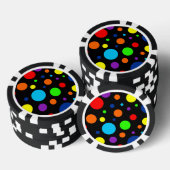 Lot De Jeton De Poker Chips de poker Black Rainbow Spots (Empiler)