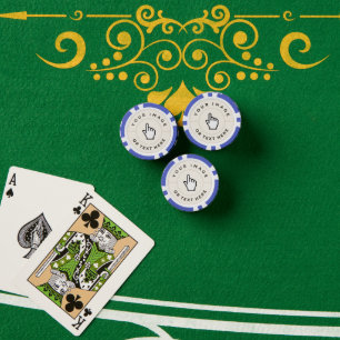 Lot De Jeton De Poker Chips de poker bleu - Personnalisé Ajouter votre i