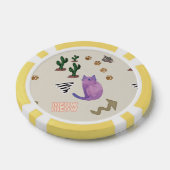 Lot De Jeton De Poker Chips de poker Chat Poisson Cactus Meow Paws (Simple)