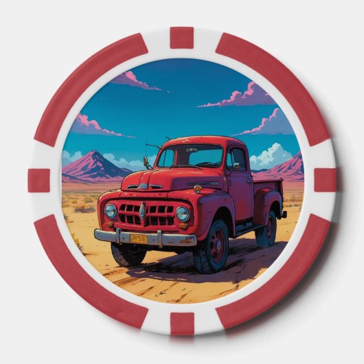 Lot De Jeton De Poker Chips de poker classique américain Pickup (Recto)