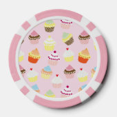 Lot De Jeton De Poker Chips de poker de la fête de Cupcake (Verso)