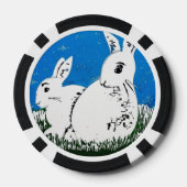 Lot De Jeton De Poker Chips de poker de lapins blancs (Verso)