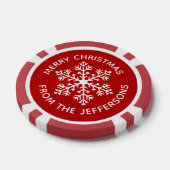 Lot De Jeton De Poker Chips de poker de Noël Red Snowflake (Simple)