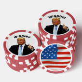 LOT DE JETON DE POKER CHIPS DE POKER DONALD TRUMP GAGNANT (Empiler)