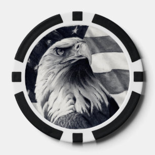 Lot De Jeton De Poker Chips de poker Eagle & Flag