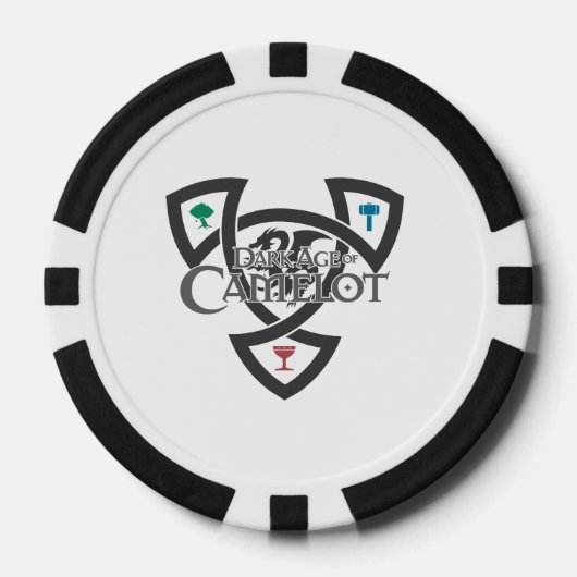 Lot De Jeton De Poker Chips de poker en argile à noeud DAoC, bordure en (Recto)