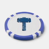 Lot De Jeton De Poker Chips de poker en argile moyenne DAoC, Bleu bord s (Simple)