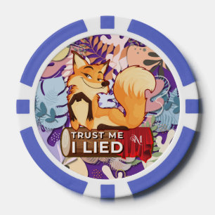 Lot De Jeton De Poker Chips de poker : Faites-moi confiance I Lied (bleu