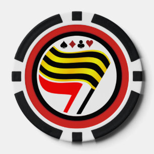 Lot De Jeton De Poker Chips de Poker Gold Flag