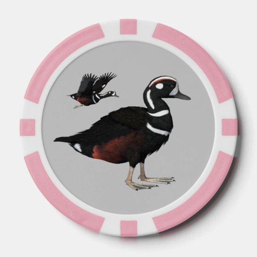 Lot De Jeton De Poker Chips de poker Harlequin Duck (Recto)