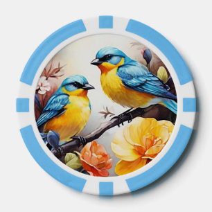 Lot De Jeton De Poker Chips de poker - Inséparables bleus