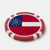 Lot De Jeton De Poker Chips de poker patriotique avec Drapeau de Géorgie (Simple)