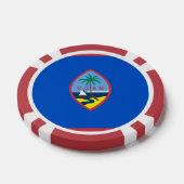 Lot De Jeton De Poker Chips de poker patriotique avec Drapeau de Guam (Simple)