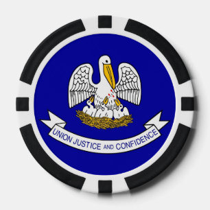Lot De Jeton De Poker Chips de poker patriotique avec Drapeau de Louisia