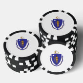 Lot De Jeton De Poker Chips de poker patriotique avec Drapeau du Massach (Empiler)
