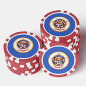 Lot De Jeton De Poker Chips de poker patriotique avec Drapeau du Minneso (Empiler)
