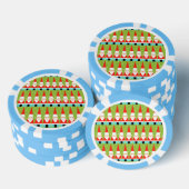 Lot De Jeton De Poker Chips de poker Père Noël géométriques rétro (Empiler)