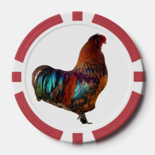 Lot De Jeton De Poker Chips de Poker Personnalisés Vibrant Rooster