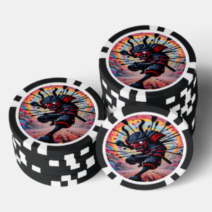 Lot De Jeton De Poker Chips de Poker Punk Samurai
