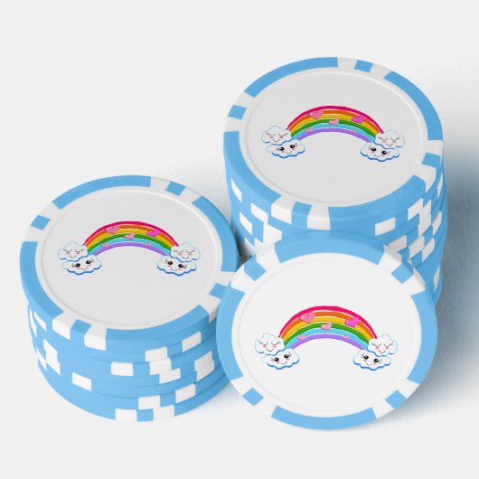 Lot De Jeton De Poker Chips de poker Rainbow Clouds (Empiler)